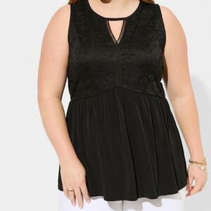 Torrid Black Textured Top